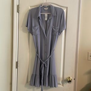 Loft outlet pale lavendar (not blue) dress button up